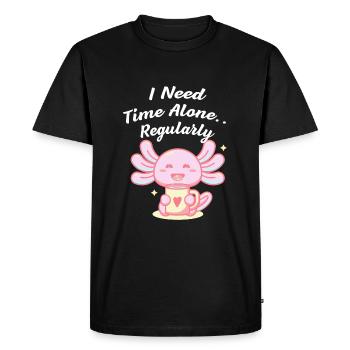 I need time alone regularly introverts - Men's Premium Organic T-Shirt - black - Front - Nico (187cm)