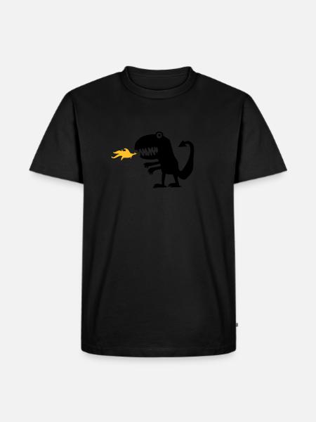 Drache - Männer Premium Bio T-Shirt - Schwarz