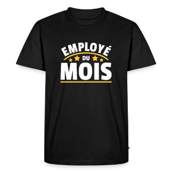 Employé Du Mois Employee of the Month Récompense - T-shirt Premium bio Homme - noir - Devant - Nico (187cm)