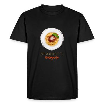 Spaghetti Pâtes bolognaises Pâtes Chef Gourmet - T-shirt Premium bio Homme - noir - Devant - Nico (187cm)