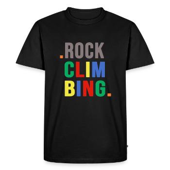 Alpinist Mountaineer Rock Climbing Climbing Rope Rock - Men's Premium Organic T-Shirt - black - Front - Nico (187cm)
