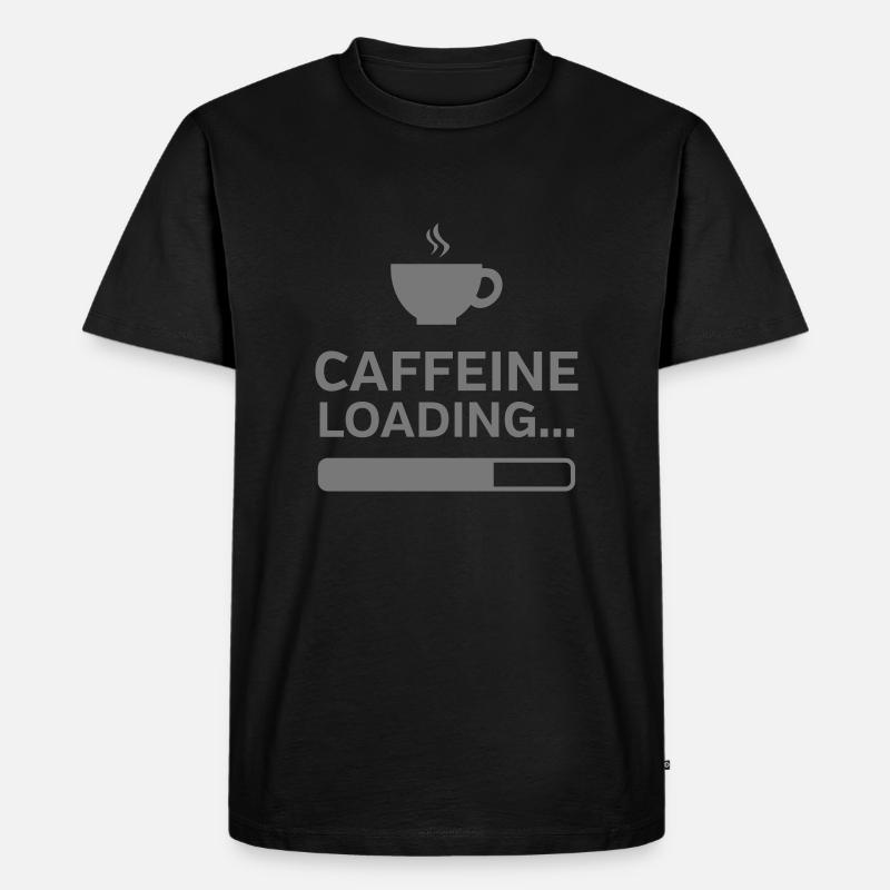 Caffeine Loading... - Männer Premium Bio T-Shirt - Schwarz