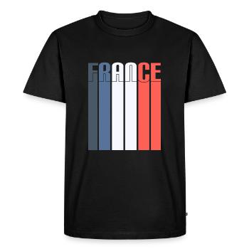 FRANCE - T-shirt Premium bio Homme - noir - Devant - Nico (187cm)