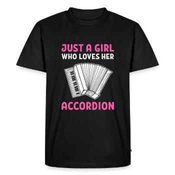 accordéon - T-shirt Premium bio Homme - noir - Devant - Nico (187cm)