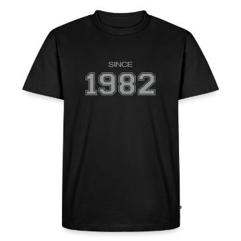 cadeau d'anniversaire 1982 - T-shirt Premium bio Homme - noir - Devant - Nico (187cm)