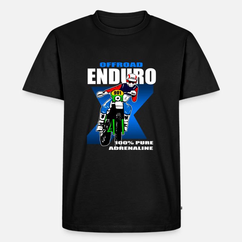 Enduro Offroad - Männer Premium Bio T-Shirt - Schwarz