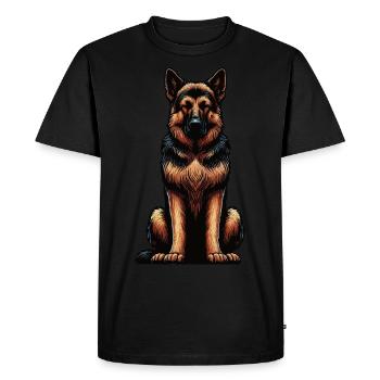 German Shepherd Shepherd Dogs Shepherd Dogs - Men's Premium Organic T-Shirt - black - Front - Nico (187cm)