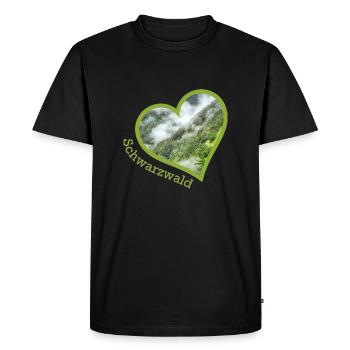 black forest - Men's Premium Organic T-Shirt - black - Front - Nico (187cm)