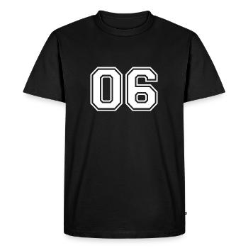06 - AMERICAN FOOTBALL - jersey shirt design - Men's Premium Organic T-Shirt - black - Front - Nico (187cm)