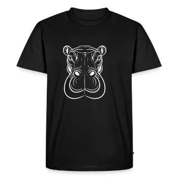Tribal -Hippo Keeper Keeper Cadeau - T-shirt Premium bio Homme - noir - Devant - Nico (187cm)