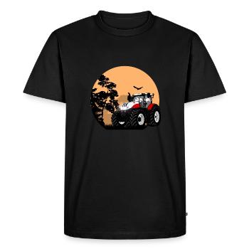 Tracteur - Tracteur - Agriculteur - Agriculteur - T-shirt Premium bio Homme - noir - Devant - Nico (187cm)