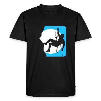 Climbing, mountaineering, rock climbing, north face - Men's Premium Organic T-Shirt - black - Front - Nico (187cm)