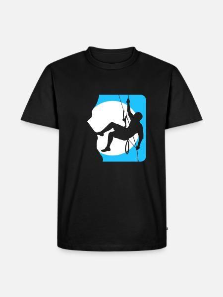 Klettern Bergsteiger Felsklettern Nordwand - Männer Premium Bio T-Shirt - Schwarz