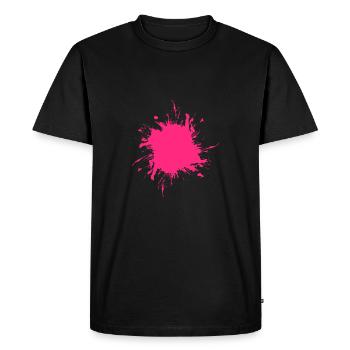 Stain Color Sprayed Dirt Dirty Pink Pink - Men's Premium Organic T-Shirt - black - Front - Nico (187cm)