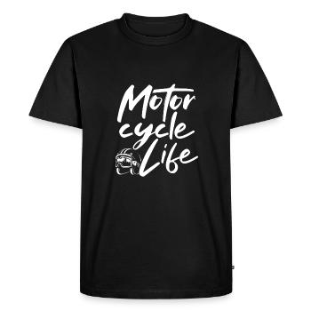Casque de moto Life - T-shirt Premium bio Homme - noir - Devant - Nico (187cm)