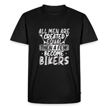 Tous les hommes deviennent des motards - T-shirt Premium bio Homme - noir - Devant - Nico (187cm)