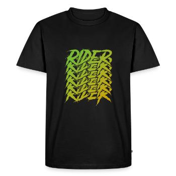 Motocycliste vert - T-shirt Premium bio Homme - noir - Devant - Nico (187cm)