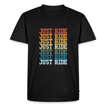 Moto tout simplement coloré - T-shirt Premium bio Homme - noir - Devant - Nico (187cm)