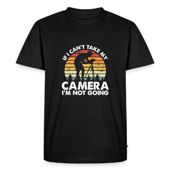 Si je n’emporte pas mon appareil photo avec moi - T-shirt Premium bio Homme - noir - Devant - Nico (187cm)