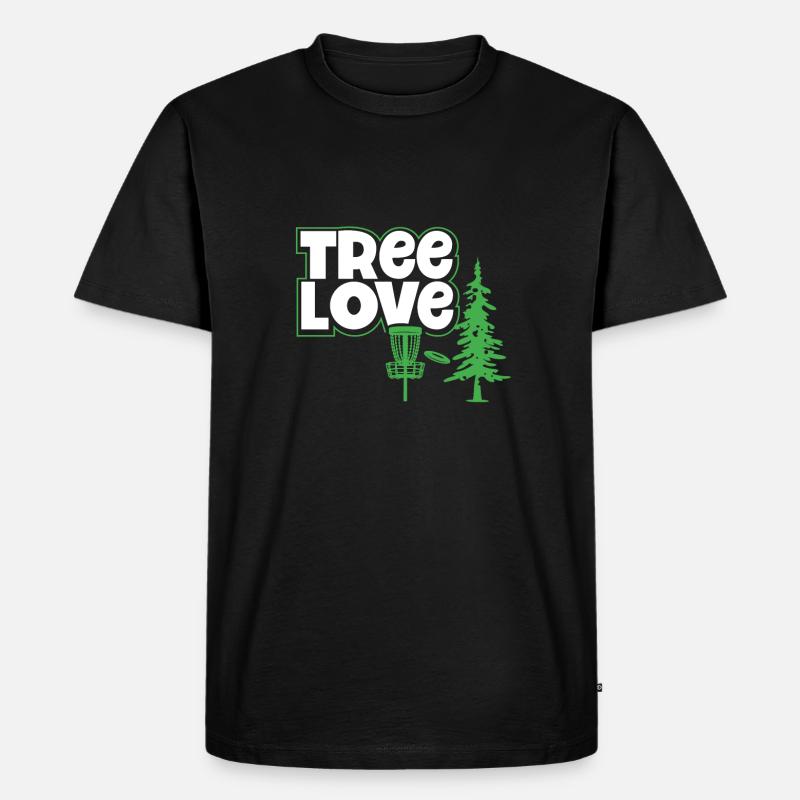 Discgolf Baumliebe - Männer Premium Bio T-Shirt - Schwarz