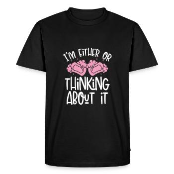 Je pense que l’un ou l’autre ou - T-shirt Premium bio Homme - noir - Devant - Nico (187cm)