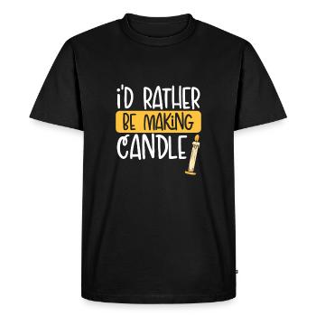 Mieux vaut faire une bougie - T-shirt Premium bio Homme - noir - Devant - Nico (187cm)