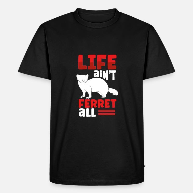 Frettchen Leben - Männer Premium Bio T-Shirt - Schwarz