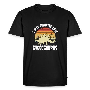 J’adore Stegosaurus - T-shirt Premium bio Homme - noir - Devant - Nico (187cm)