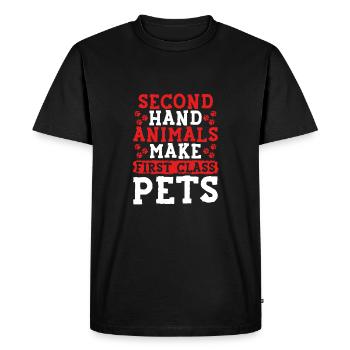 Faire des animaux de compagnie de première classe - T-shirt Premium bio Homme - noir - Devant - Nico (187cm)