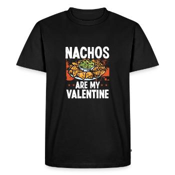 Nacho-eating Is My Valentine's Day - Men's Premium Organic T-Shirt - black - Front - Nico (187cm)