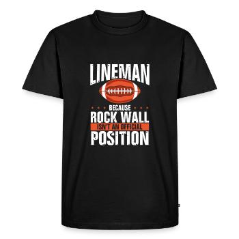 Position de la paroi rocheuse de Lineman - T-shirt Premium bio Homme - noir - Devant - Nico (187cm)