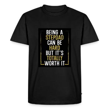 Être beau-père peut être difficile - T-shirt Premium bio Homme - noir - Devant - Nico (187cm)