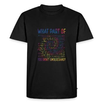 Funny math formula in colorful - Men's Premium Organic T-Shirt - black - Front - Nico (187cm)