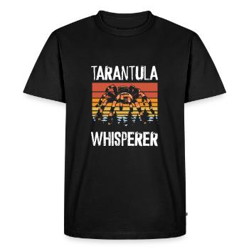 Tarentule Whisperer Rétro - T-shirt Premium bio Homme - noir - Devant - Nico (187cm)