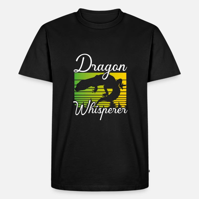 Drachenflüsterer - Männer Premium Bio T-Shirt - Schwarz