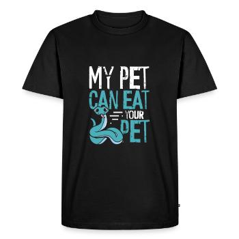 Mon serpent peut ton animal de compagnie - T-shirt Premium bio Homme - noir - Devant - Nico (187cm)
