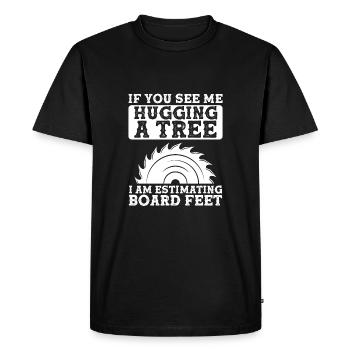 Voyez-moi embrasser un arbre - T-shirt Premium bio Homme - noir - Devant - Nico (187cm)