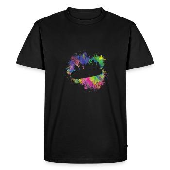 Summer Boating Colorful - Men's Premium Organic T-Shirt - black - Front - Nico (187cm)