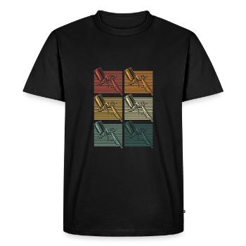 Peintre automobile Rétro Vintage - T-shirt Premium bio Homme - noir - Devant - Nico (187cm)
