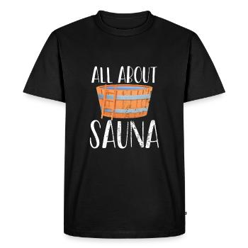 All about sauna buckets - Men's Premium Organic T-Shirt - black - Front - Nico (187cm)