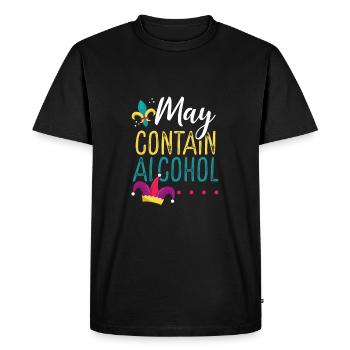 May contain alcohol - Men's Premium Organic T-Shirt - black - Front - Nico (187cm)