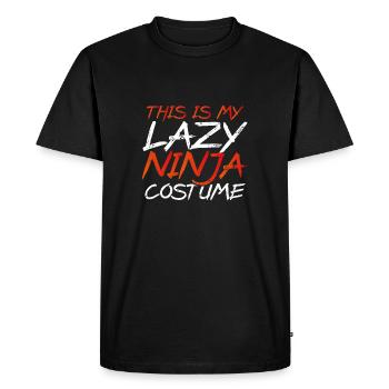 This is my lazy ninja costume - Men's Premium Organic T-Shirt - black - Front - Nico (187cm)