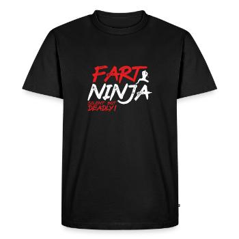 Fart Ninja Japan - Men's Premium Organic T-Shirt - black - Front - Nico (187cm)
