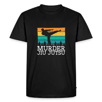 Meurtrier Jiu Jutsu Arts Martiaux - T-shirt Premium bio Homme - noir - Devant - Nico (187cm)
