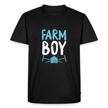Garçon de ferme - T-shirt Premium bio Homme - noir - Devant - Nico (187cm)