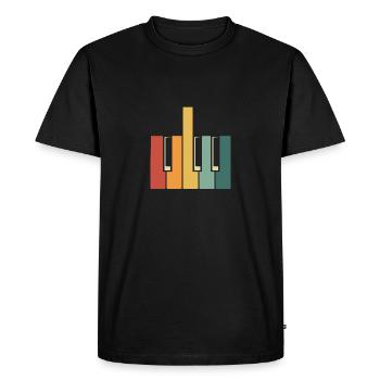 Touches de piano colorées - T-shirt Premium bio Homme - noir - Devant - Nico (187cm)