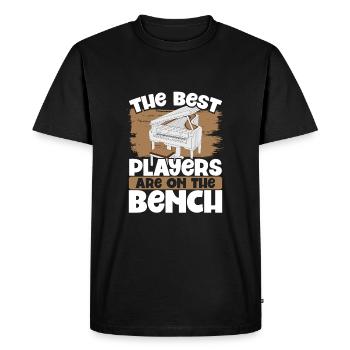 Les meilleurs joueurs s’assoient sur le banc - T-shirt Premium bio Homme - noir - Devant - Nico (187cm)