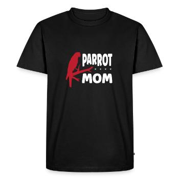 Maman perroquet - T-shirt Premium bio Homme - noir - Devant - Nico (187cm)