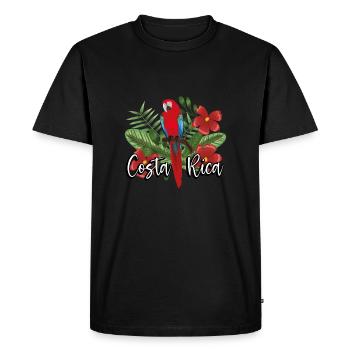 Perroquet du Costa Rica - T-shirt Premium bio Homme - noir - Devant - Nico (187cm)