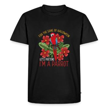 Je suis un perroquet à Halloween - T-shirt Premium bio Homme - noir - Devant - Nico (187cm)